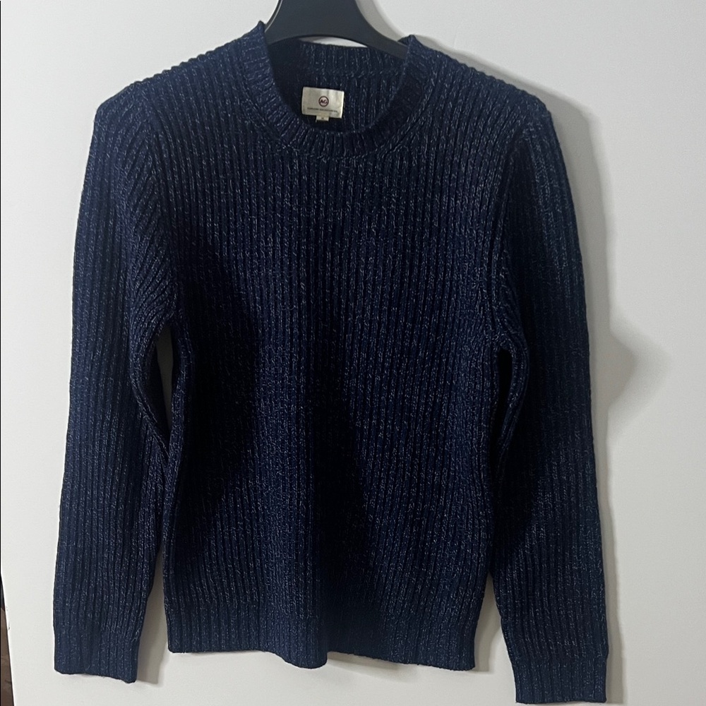 MWOT AG Adriano Goldschmied Dark Blue Knit Sweater size M